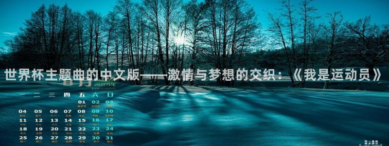 法国杯2026赛程表：世界杯主题曲的中文版——激情与梦想的交织：《我是运动员》